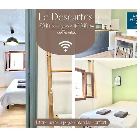 Le Descartes, A 50m De La Gare Fibre/tv Connecte Appartement *