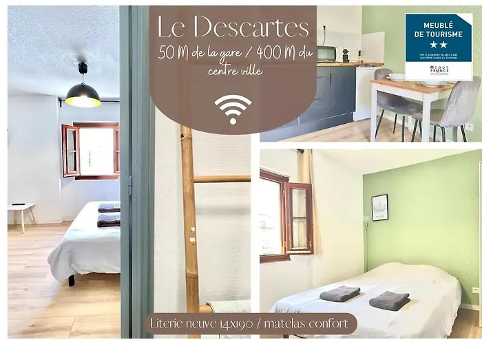 Le Descartes, A 50m De La Gare Fibre/tv Connecte Apartment *